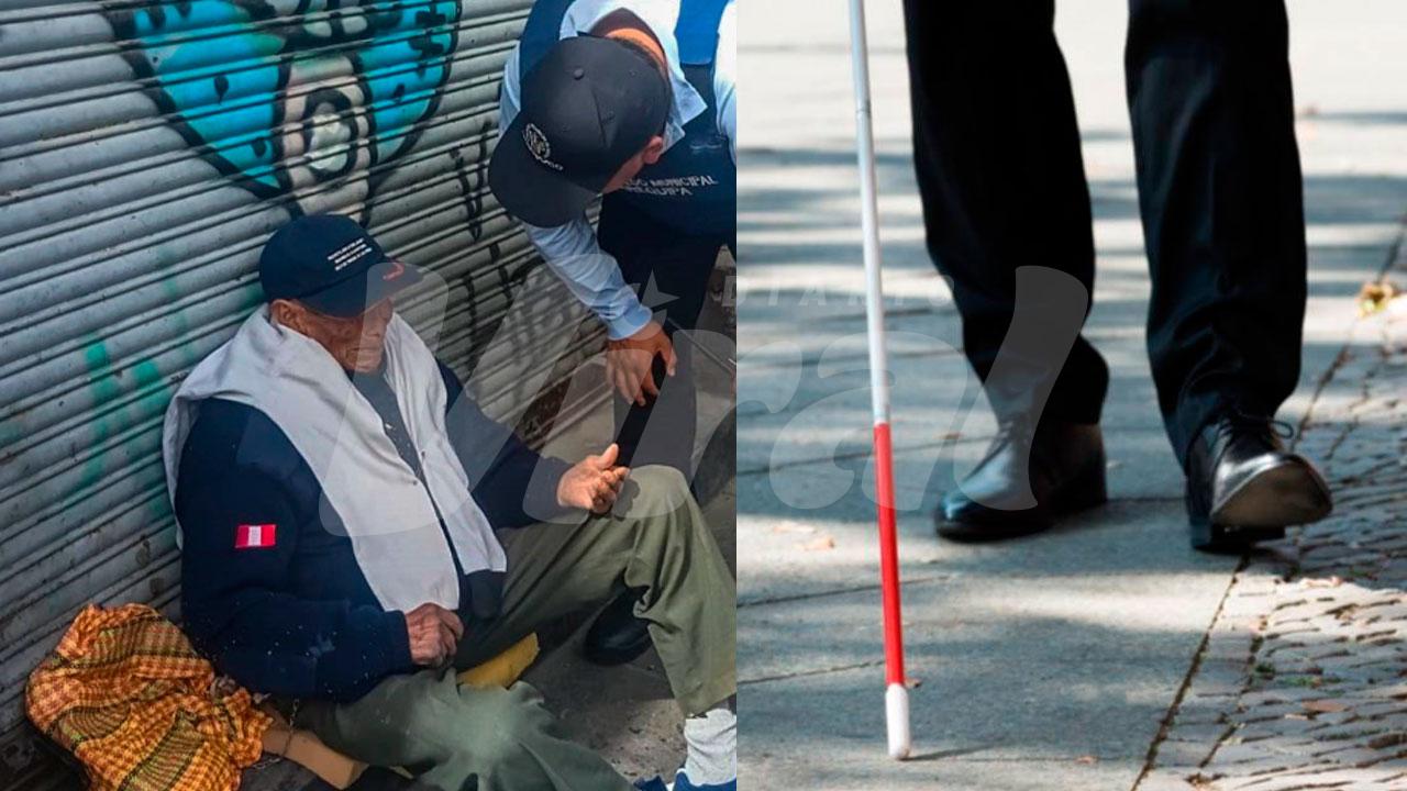 Adulto mayor con discapacidad visual denuncia robo de su bastón y queda varado en Paucarpata