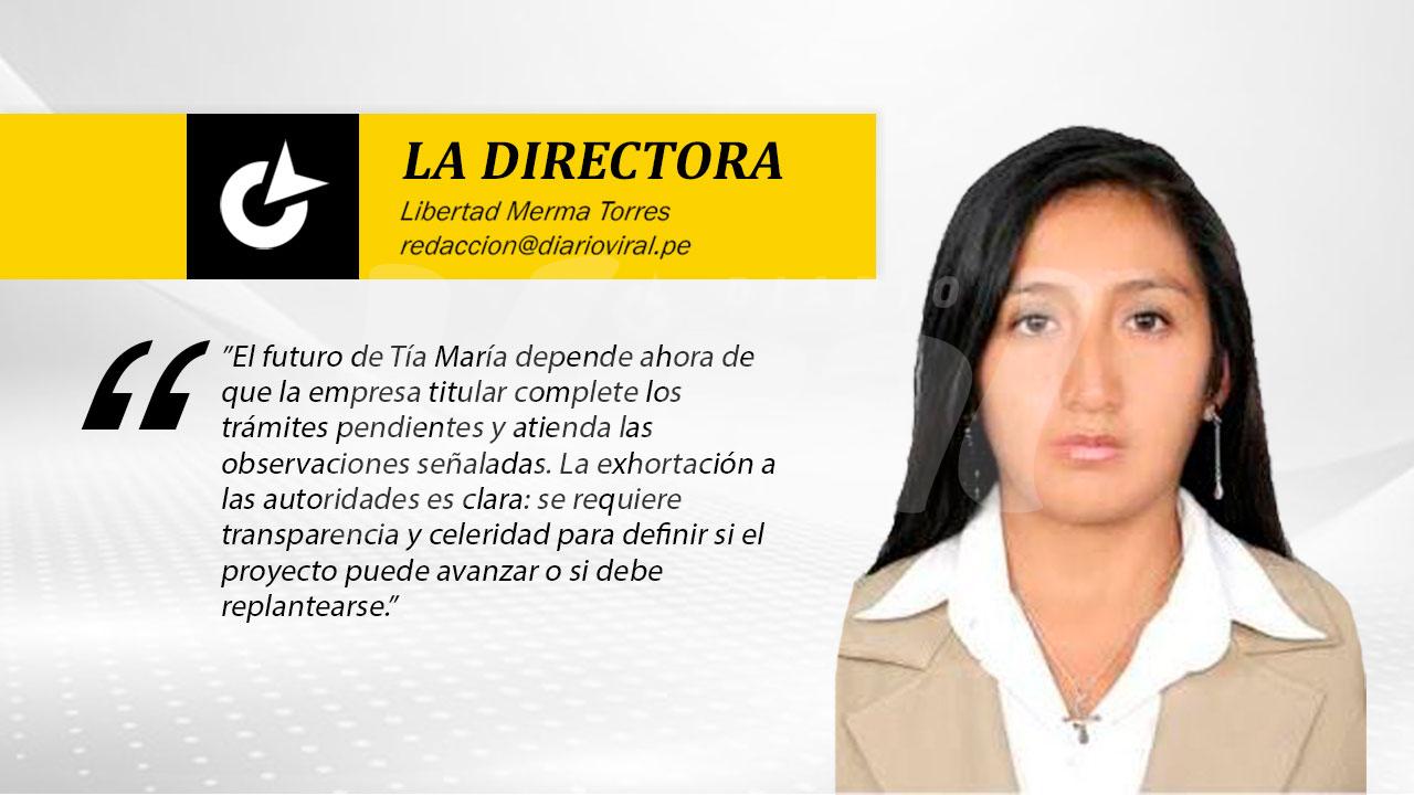 Tía María y la necesidad de aclarar información