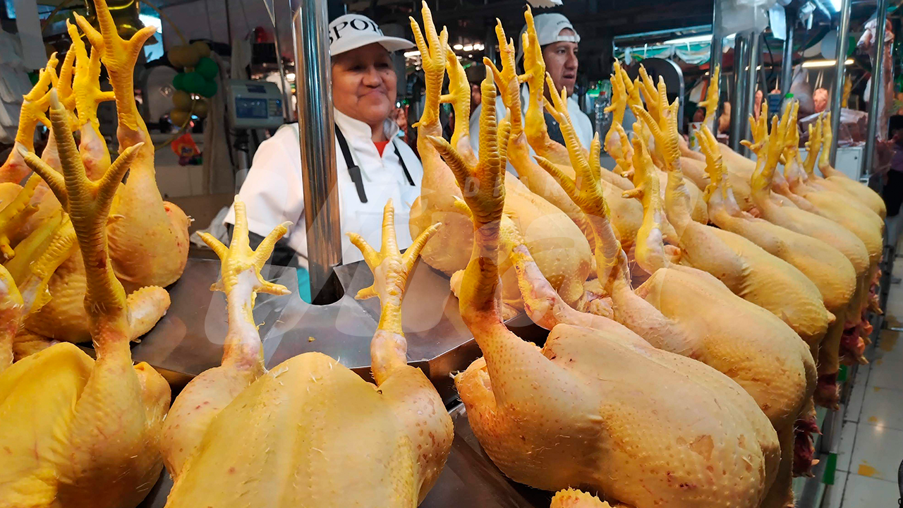 Precio del pollo se mantiene en S/9 en Andrés Avelino Cáceres tras caída de demanda